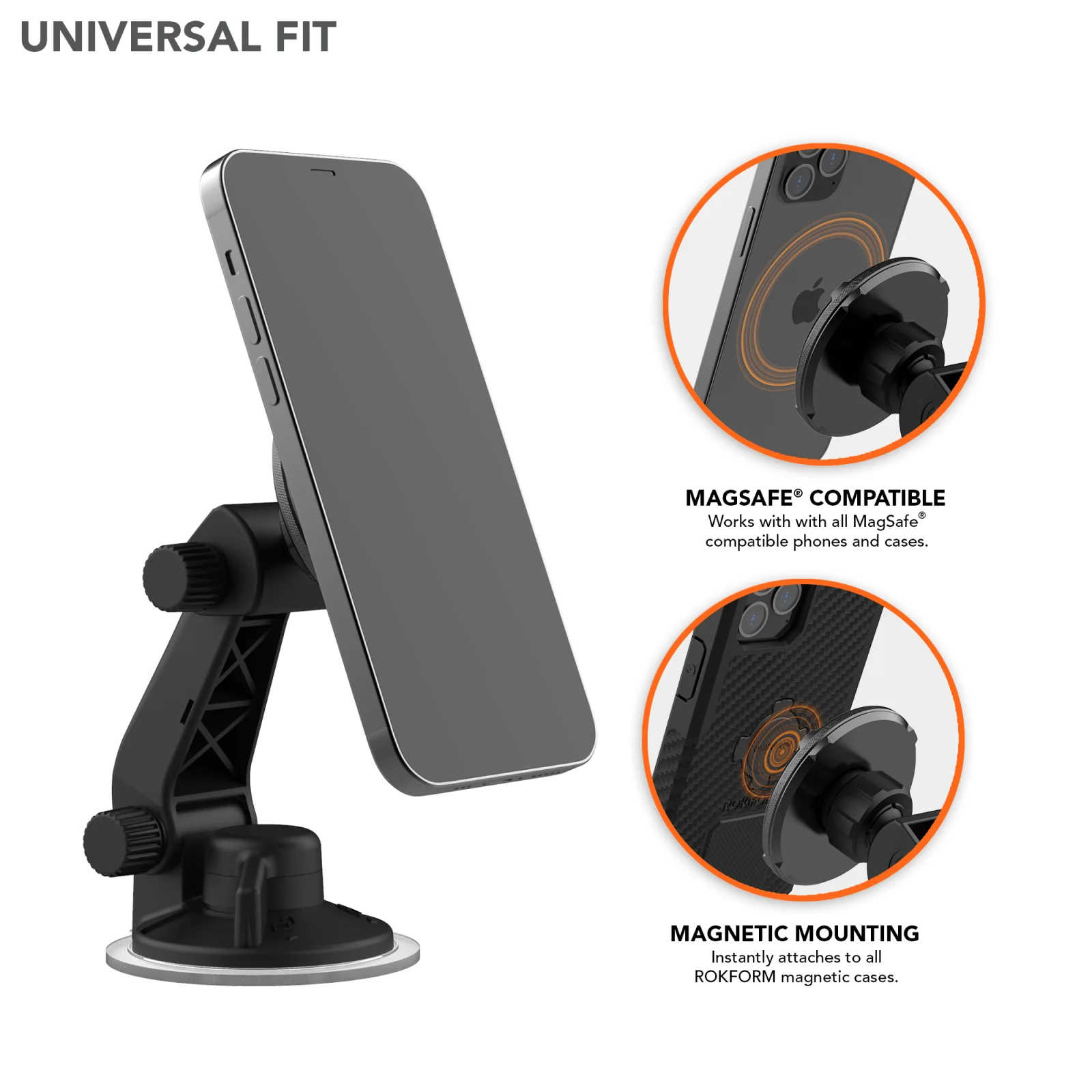 Suction Cup Magnetic Phone Holder - MagSafe® Compatible - Image 5